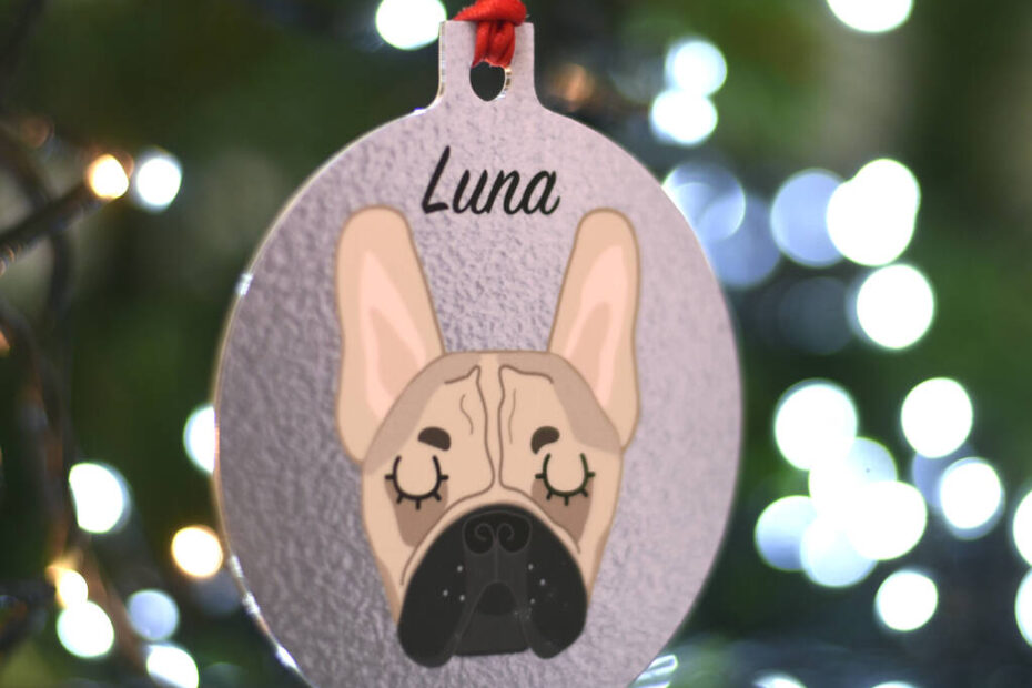 french bulldog christmas decor French Bulldog Christmas Dog Decoration Personalised By Hoobynoo