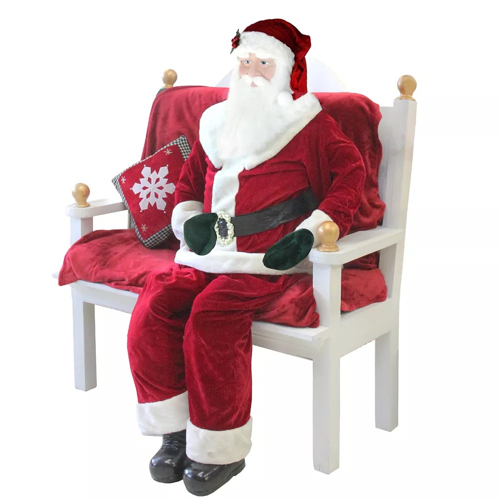 life size christmas decor Northlight 6' Red Huge Life Size Plush Standing Santa Claus Christmas Decor The Home Depot Canada