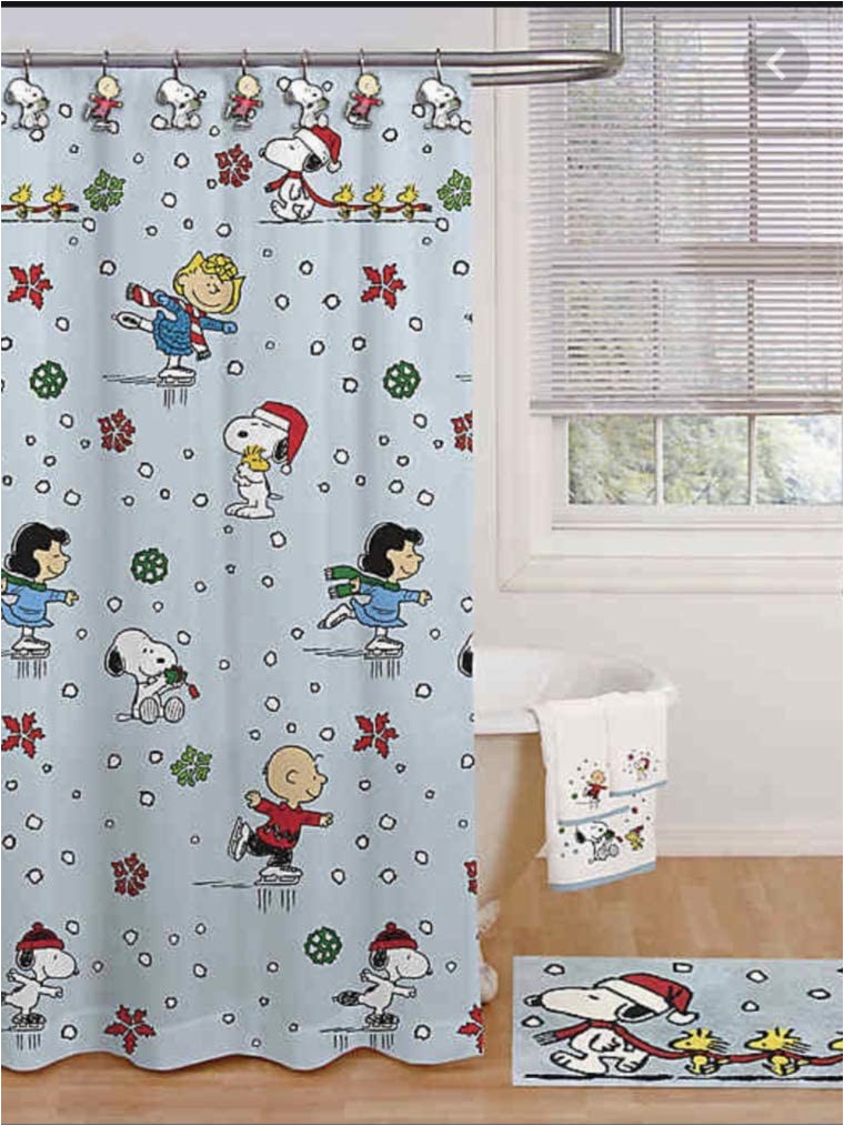 peanuts christmas bathroom decor Peanuts Holiday Bath Rug danielwultz