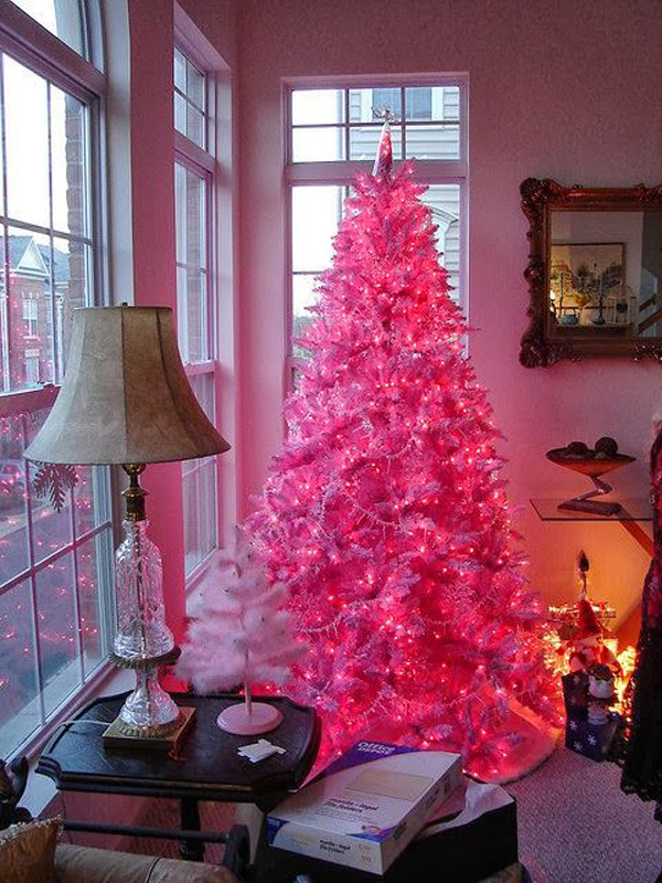 christmas tree with pink decor 20 Awesome Pink Christmas Tree Ideas HomeMydesign