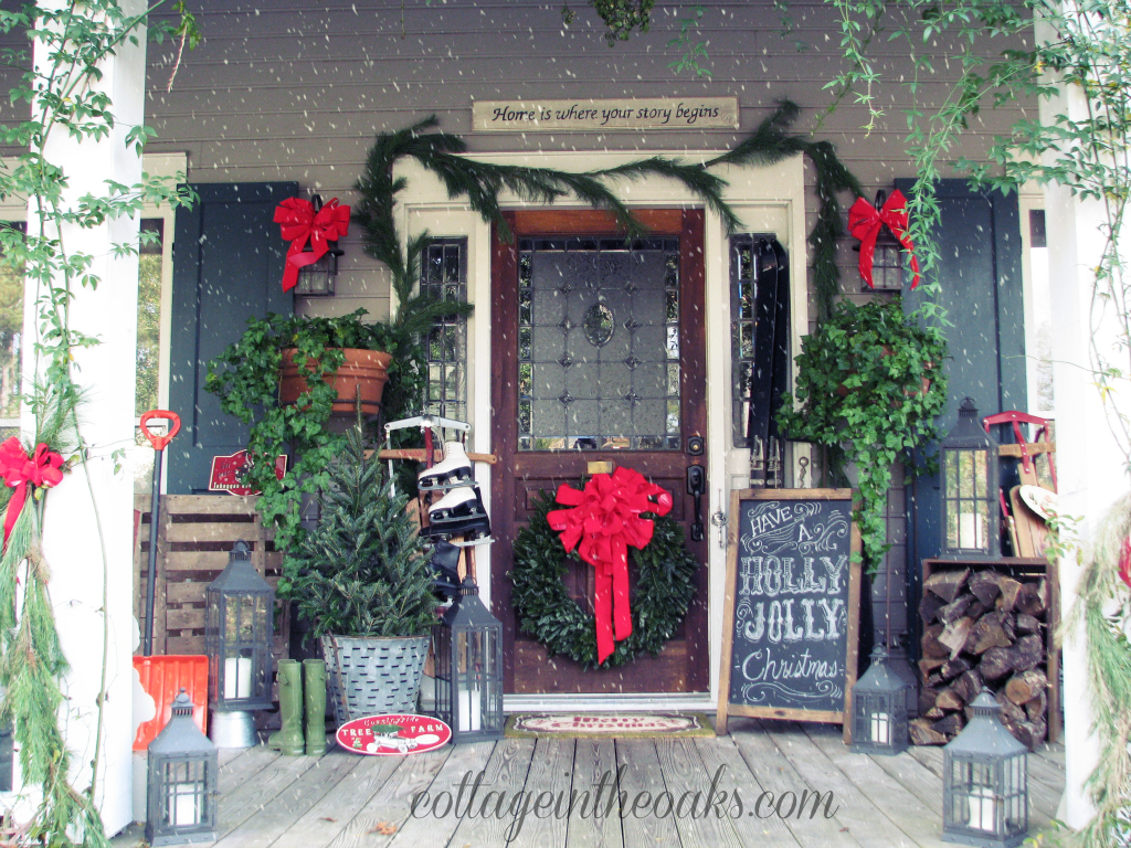 farmhouse porch christmas decor 13 Stunning Christmas Porch Decor Ideas Honeybear Lane