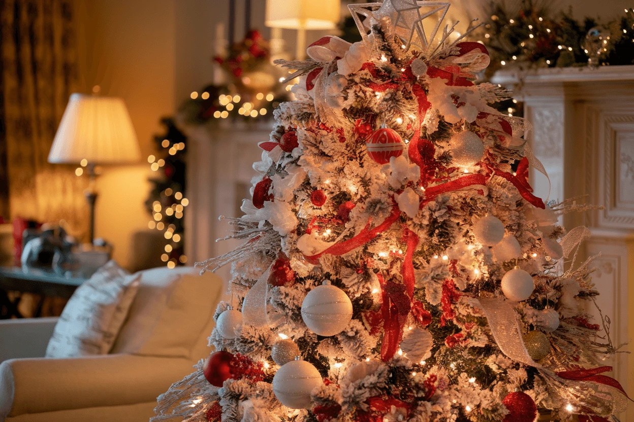 white and red christmas tree decor best Red and White Christmas Tree Decorations to Try This Year