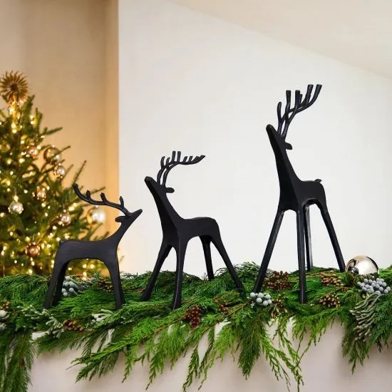 black reindeer christmas decor Get Into the Holiday Spirit With These Black Christmas Decor Ideas