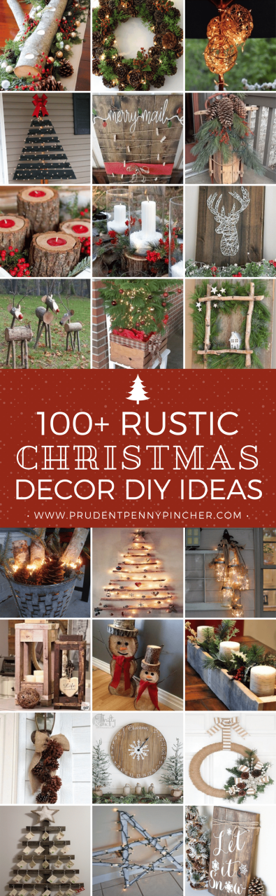 christmas decor ideas rustic 100 Rustic Christmas Decor DIY Ideas Prudent Penny Pincher