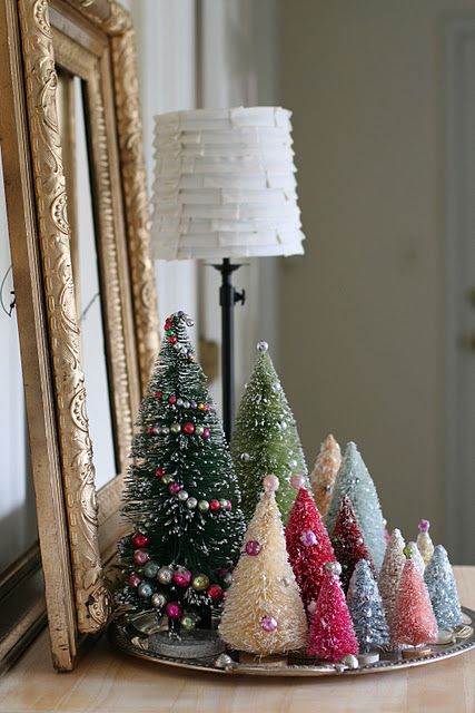 table top decor christmas 35 Beautiful Table Top Christmas Tree Decorations