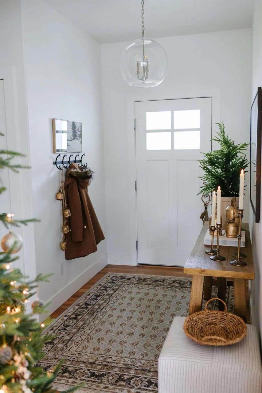 indoor entryway christmas decor Simple Indoor Christmas Entryway Decor Ideas The Sommer Home