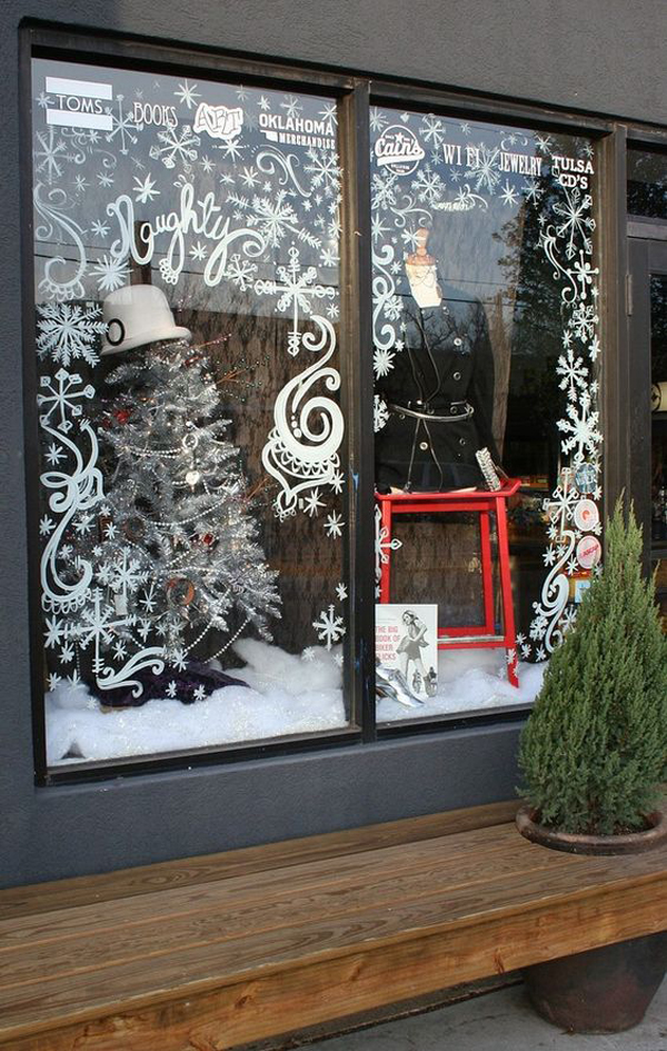 diy christmas window decor 35 Wonderful Christmas Window Display Ideas On A Budget HomeMydesign