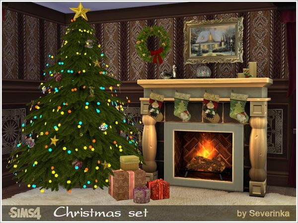 christmas decor sims 4 The Sims Resource Christmas set