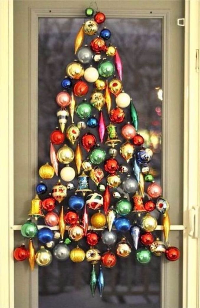 wall christmas tree decor 33 Cool Wall Christmas Tree Ideas For Your Home