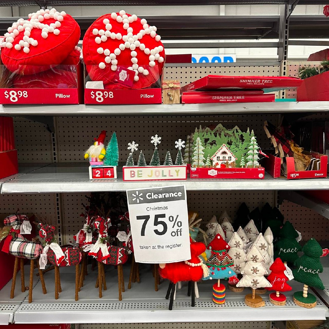 walmart christmas clearance decor Walmart Clearance 75 Off Christmas Holiday Items The Freebie Guy®