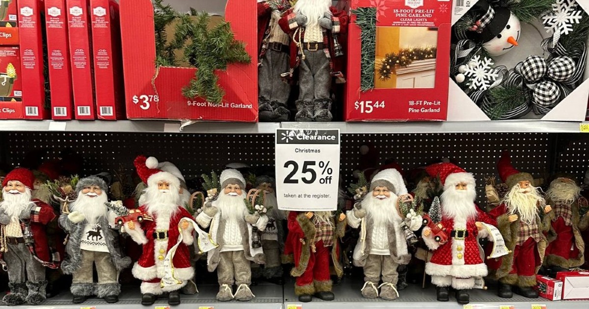 walmart christmas clearance decor Walmart Clearance Holiday Decor 25 Off The Freebie Guy® ️️️