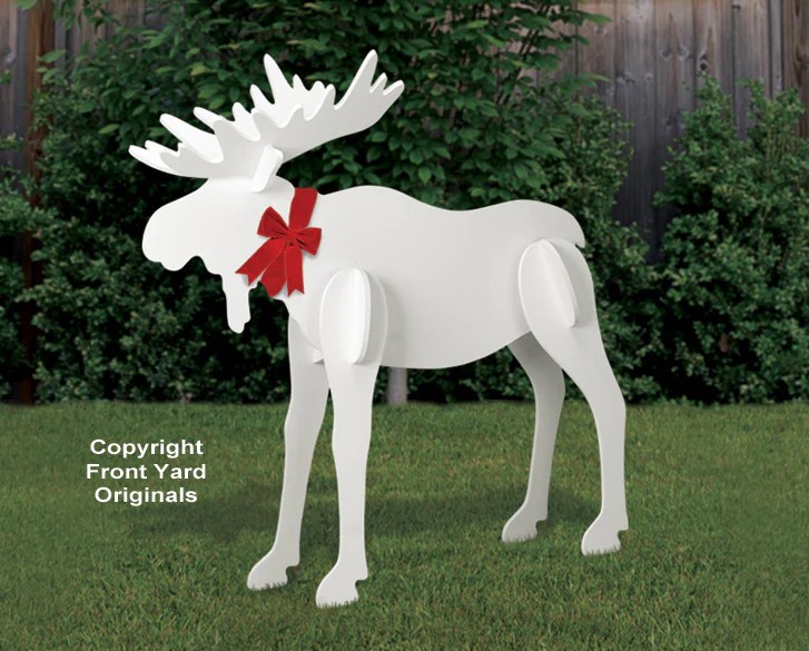 christmas outdoor decorations moose AllWeather Large Christmas Moose Yard Display Front Yard Originals