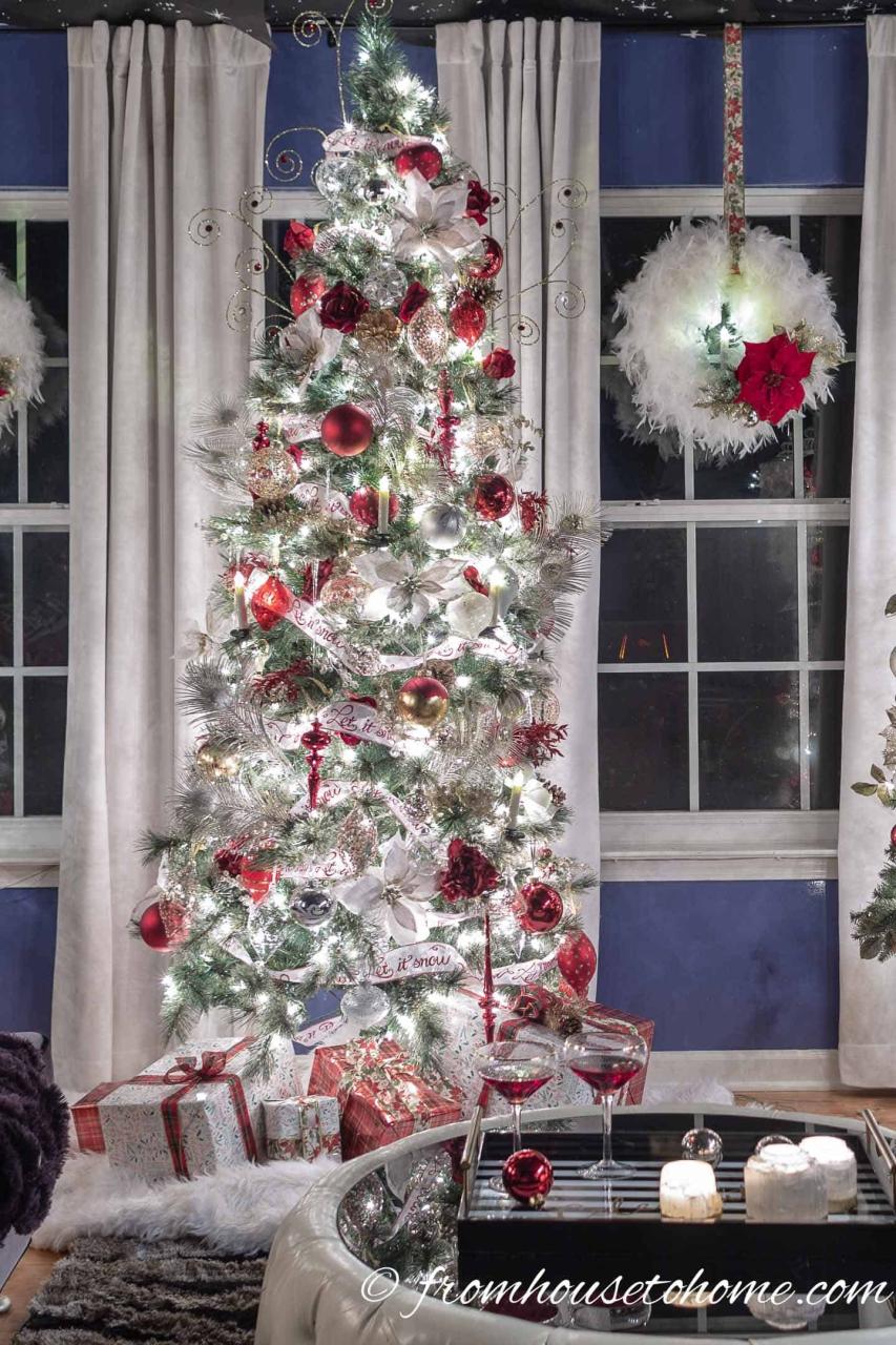 red white and gold christmas decor White, Red and Gold Christmas Home Decor Ideas (and 30+ Other Christmas