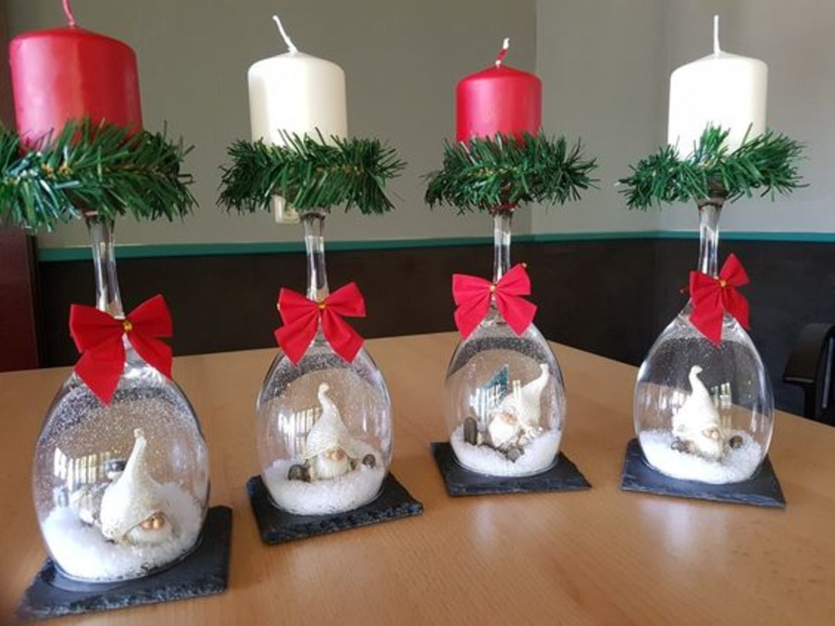 christmas decoration ideas with wine glasses 100+ EasytoMake Festive Wine Glass Christmas Decorations Holidappy