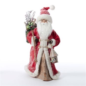 von maur christmas decor Kurt S. Adler 17'' Glittered Santa at Von Maur Santa, Holiday decor