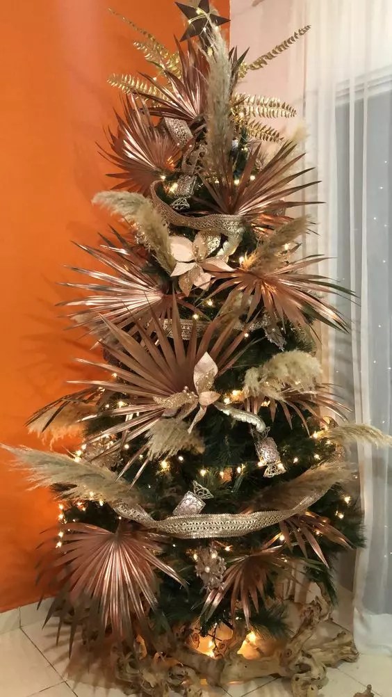 pampas grass christmas tree decor 26 Trendy Pampas Grass Christmas Decor Ideas Shelterness