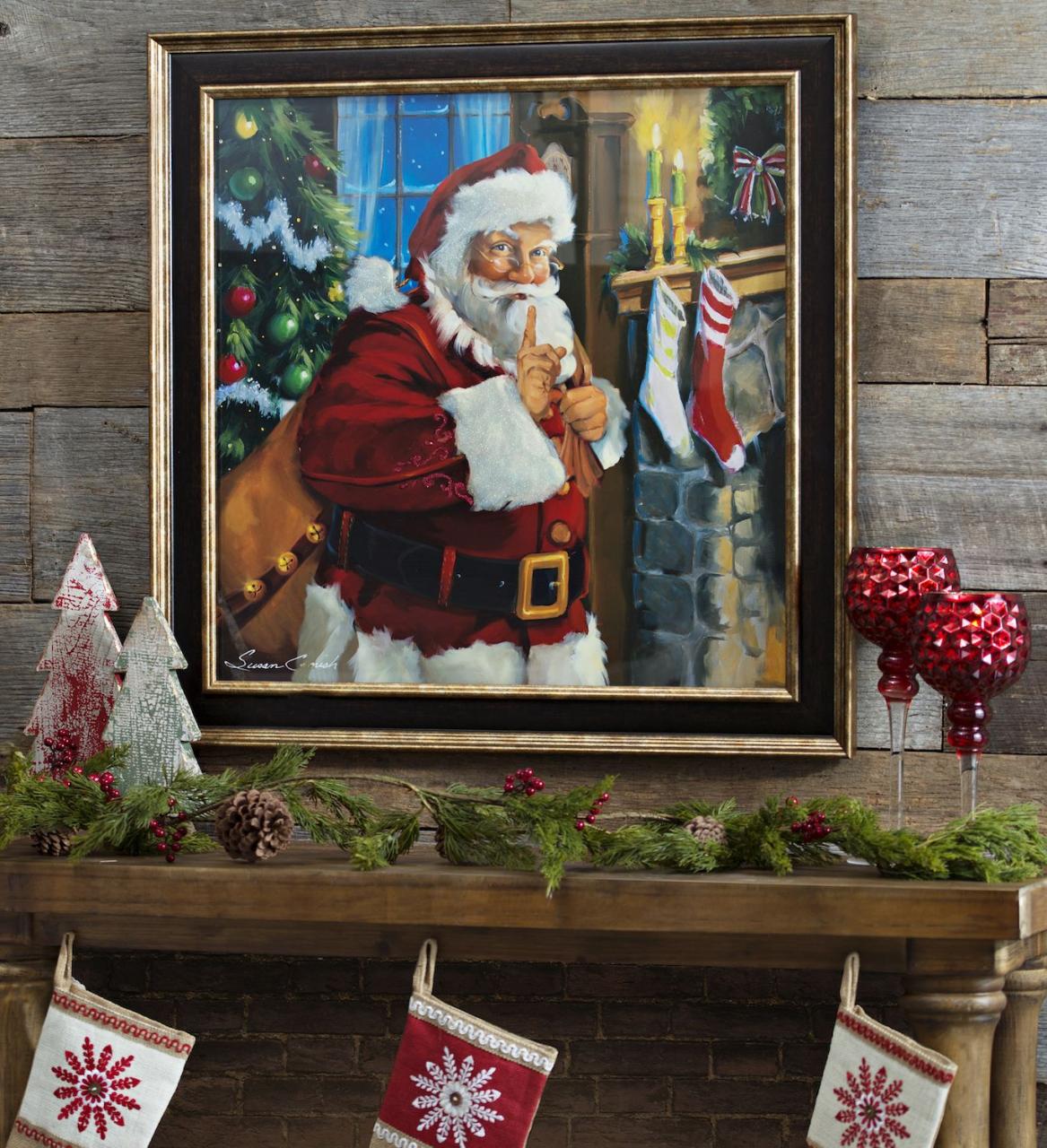 kirklands christmas wall decor Signal Santa's arrival to your little ones with festive art from