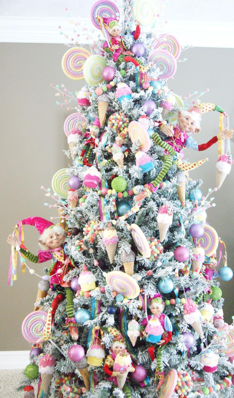 candy decor for christmas tree Candy Themed Christmas Decorations