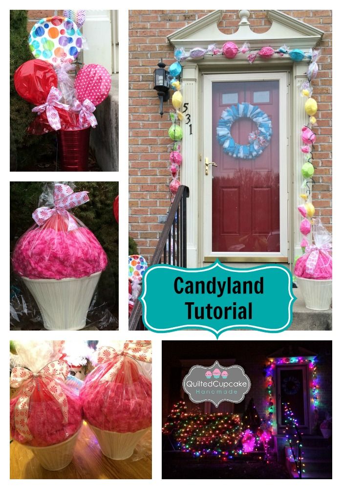 large christmas candy decor How to create candy garland for parties. Giant candyland accents