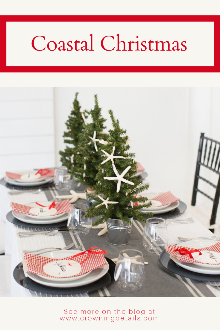 coastal christmas table decor How to Style a Coastal Christmas Tablescape Crowning Details