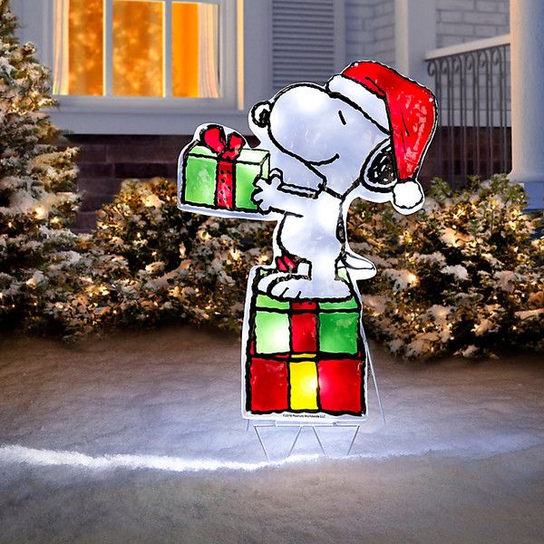 snoopy christmas decorations indoor Improvements Gift Giving Snoopy Lighted Christmas Decoration (£22