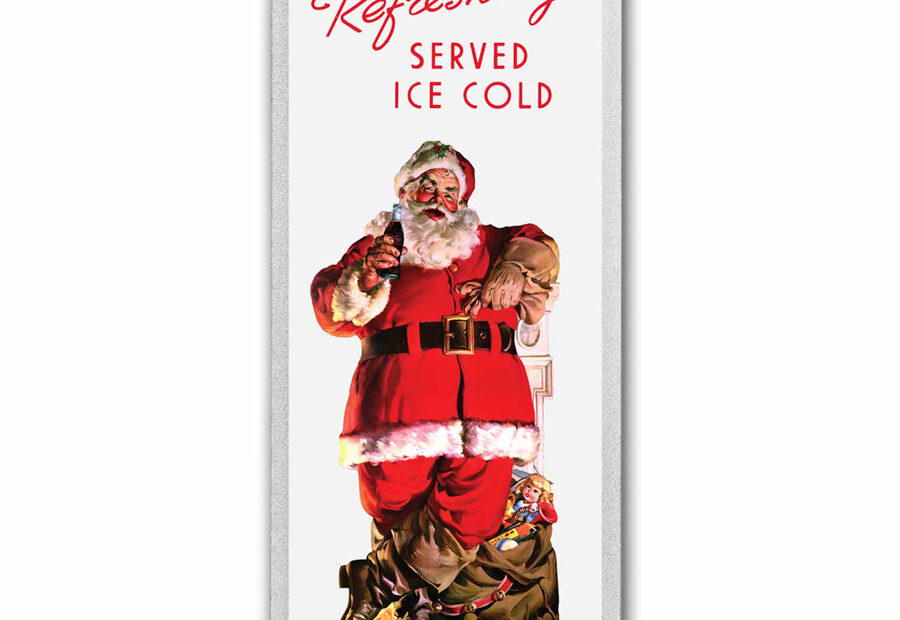 coca cola christmas decor at walmart 2024 you CocaCola® Santa 4 oz Silver Colorized Bar w/ Box & COA 2