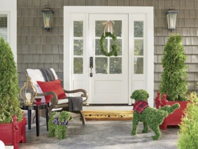 christmas decor ideas porch Christmas Porch Decorations 15 Holly Jolly Looks Grandin Road Blog