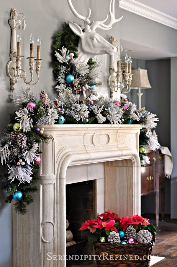 gold christmas mantel decor 25+ Christmas Mantel Decoration Ideas & Tutorials 2023