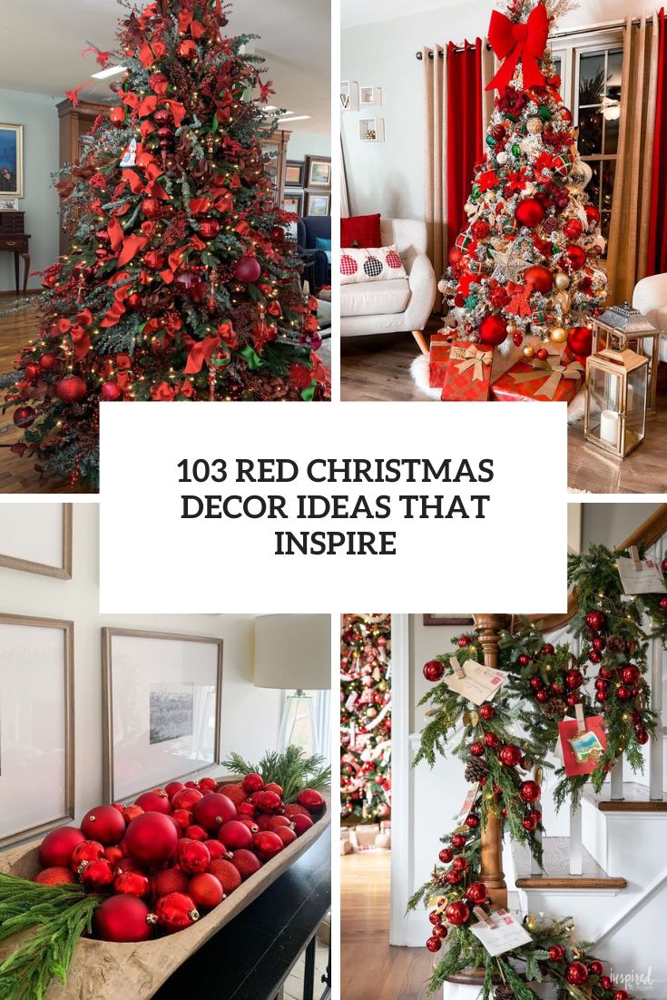 christmas decor red theme 103 Red Christmas Decor Ideas That Inspire DigsDigs