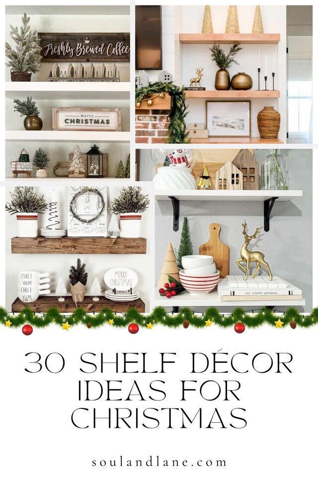 christmas shelf decor ideas 30 Christmas Shelf Décor Ideas To Get You in the Holiday Spirit Shelf