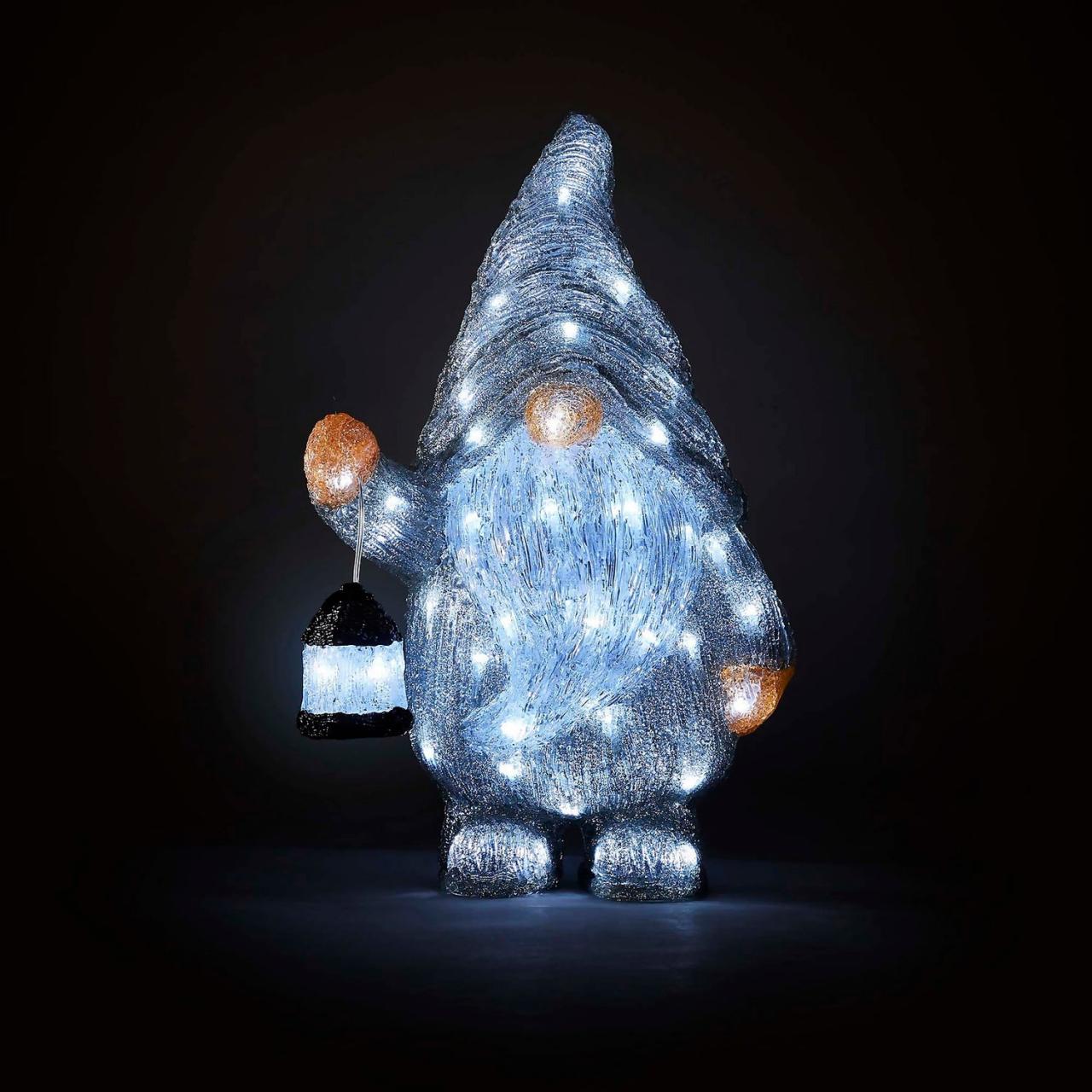 christmas outdoor decorations homebase Acrylic Gonk 3D with Lantern Outdoor Christmas Light Decoration Homebase