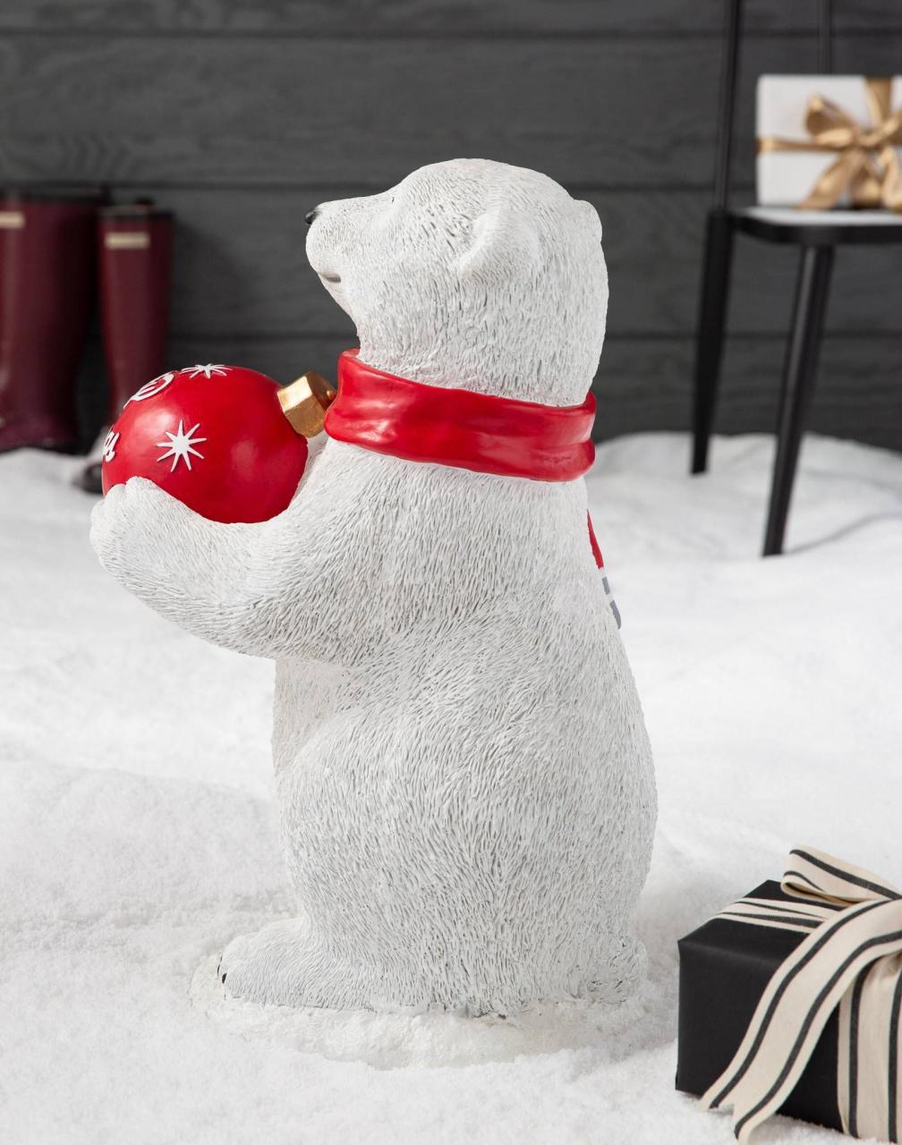 polar bear christmas decor outdoor Outdoor Polar Bear Pals Christmas Decor Balsam Hill Bear statue