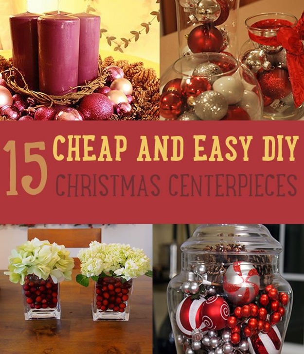 inexpensive christmas decorations near me 15 Cheap and Easy DIY Christmas Centerpieces Christmas Centerpiece