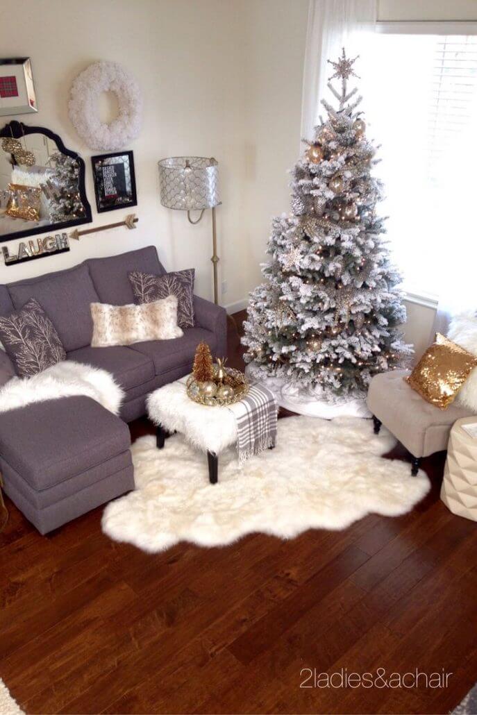 christmas decorations indoor apartment 32 Christmas Living Room Decor Ideas from Modern to Rustic