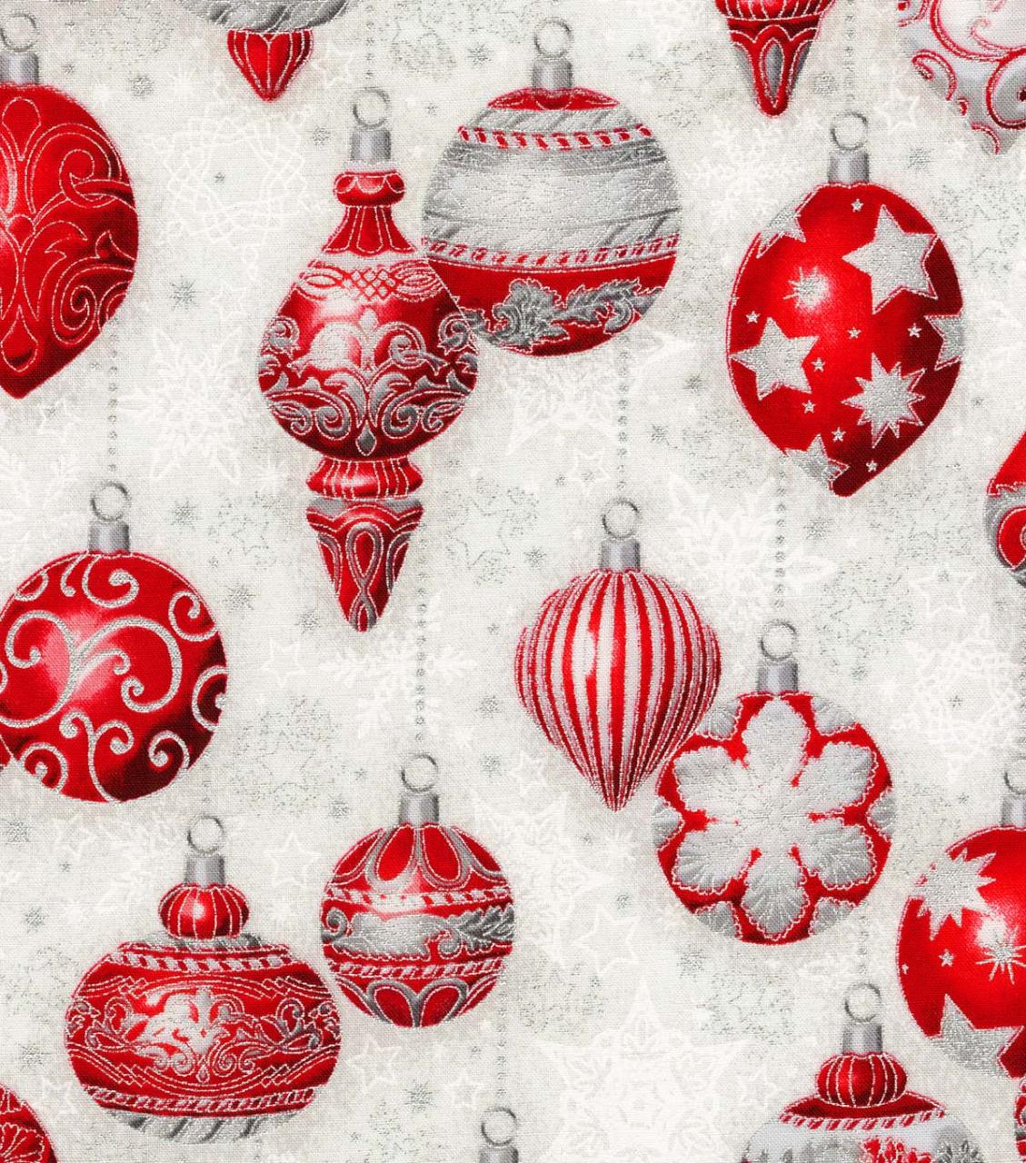 joann fabrics christmas decor Decorative Ornaments Christmas Cotton Fabric JOANN