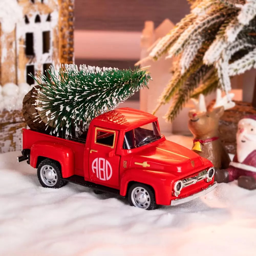 farm truck christmas decor Vintage Farm Truck Decor with Christmas Tree Farmhouse Trucks