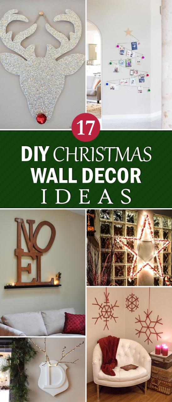 christmas diy wall decor 17 Creative DIY Christmas Wall Decor Ideas