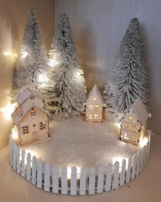 decorating christmas villages ideas 80+ Stunning DIY Cozy Winter Decor Ideas for Christmas and Beyond