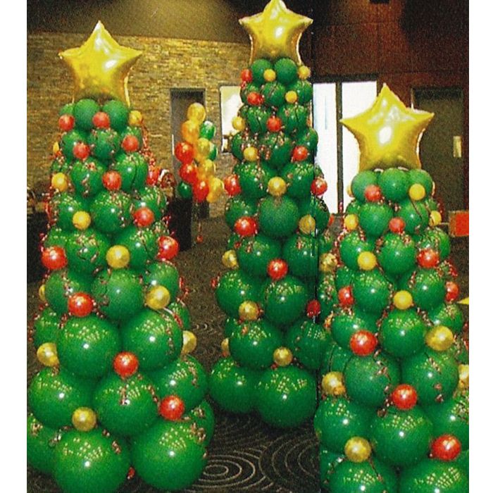 christmas decoration ideas balloons Balloon Christmas Trees! Creative ideas for Christmas Balloon Art! Fun