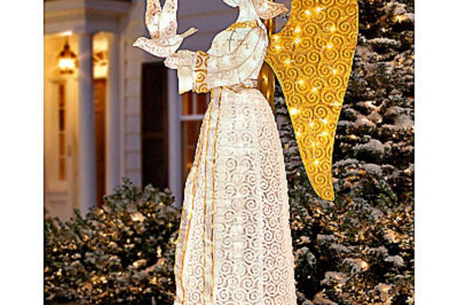 christmas decorations outdoor angels Lighted Angel yard decor for Christmas. Outdoor angel decorations