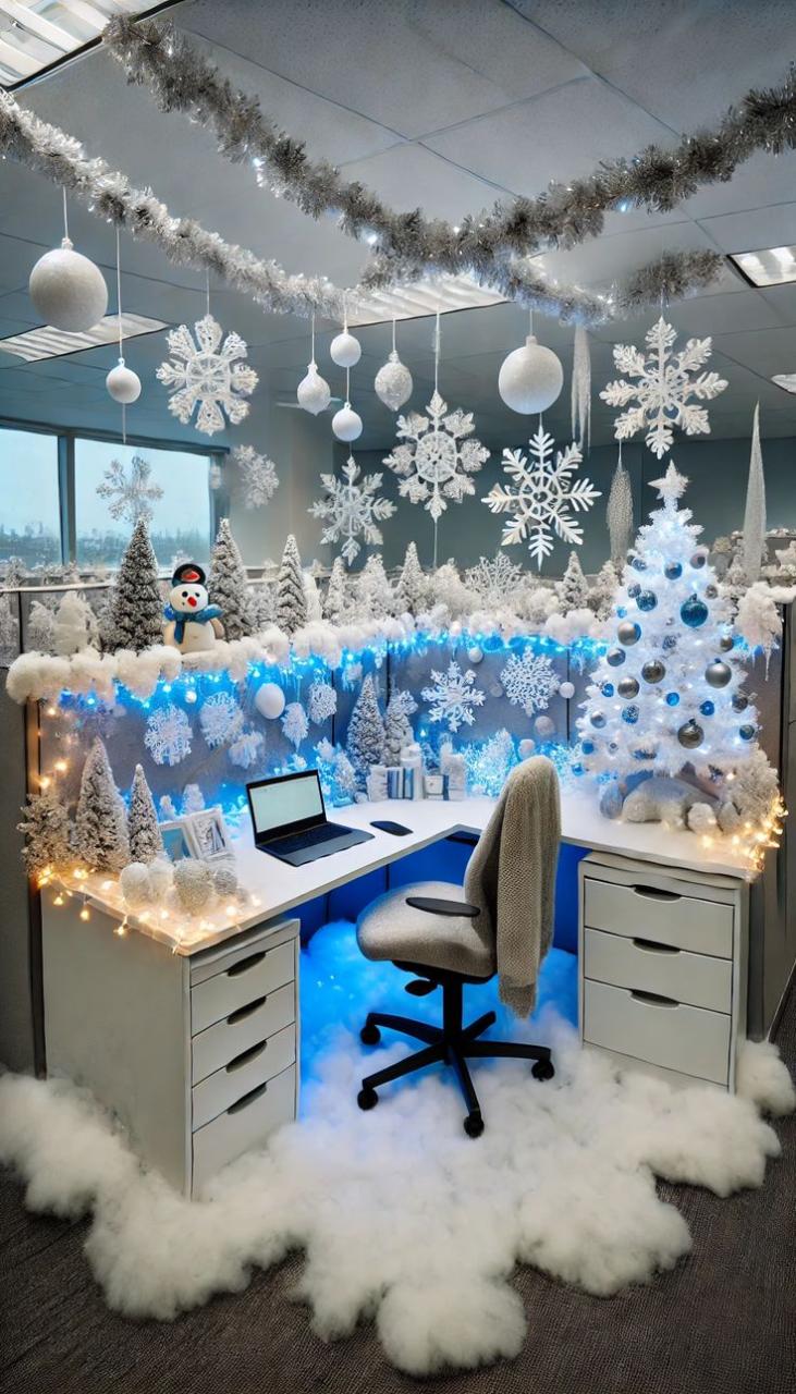 christmas decoration ideas for cubicles 🎄 17+ Brilliant Holiday Cubicle Decorating Ideas That Will WOW Your