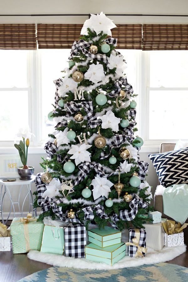 black and white buffalo check christmas decor BlackandWhite Buffalo Check Tree Buffalo plaid christmas decor