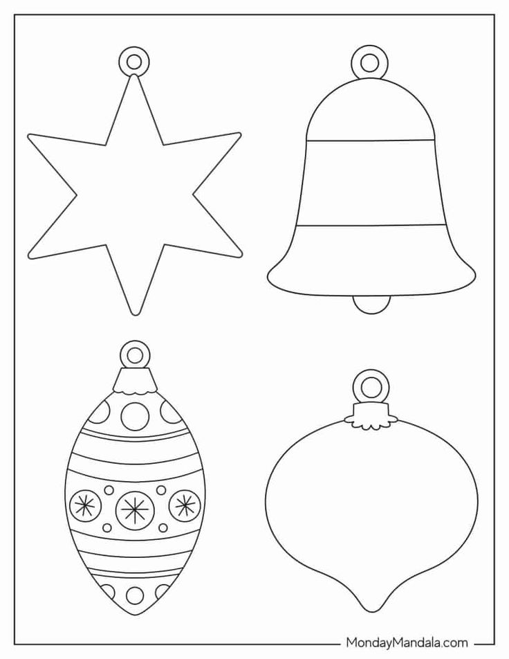 christmas decoration ideas printables 52 Printable Christmas Ornaments (Free PDF Templates) Printable