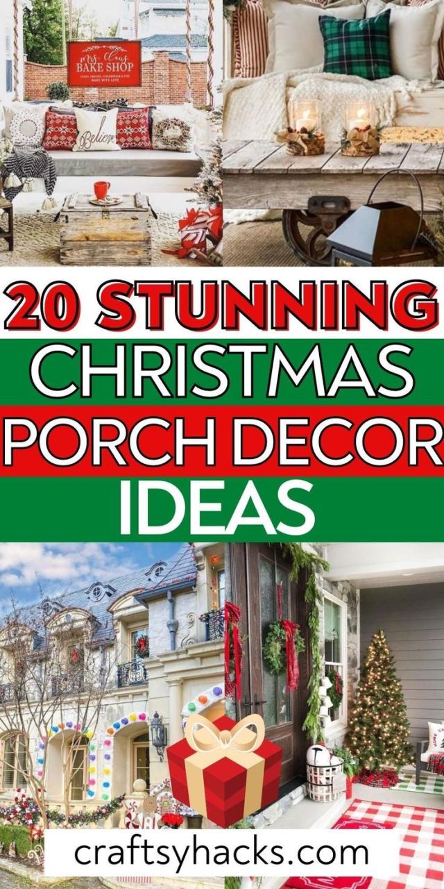 christmas decor for porches 20 Christmas Porch Decorating Ideas Christmas porch decor, Christmas