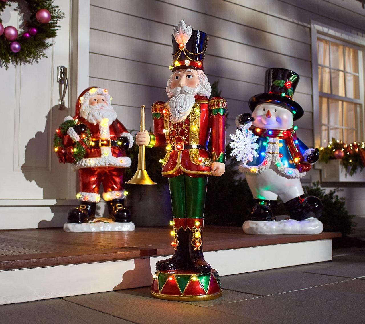 qvc christmas decorations outdoor Kringle Express Indoor/Outdoor Oversized Illuminated Holiday Figures