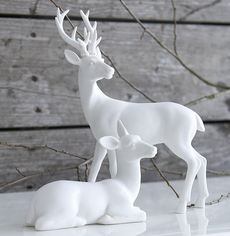 white deer decor for christmas Pin by Rochelle Cassar on somethings Christmas deer decorations