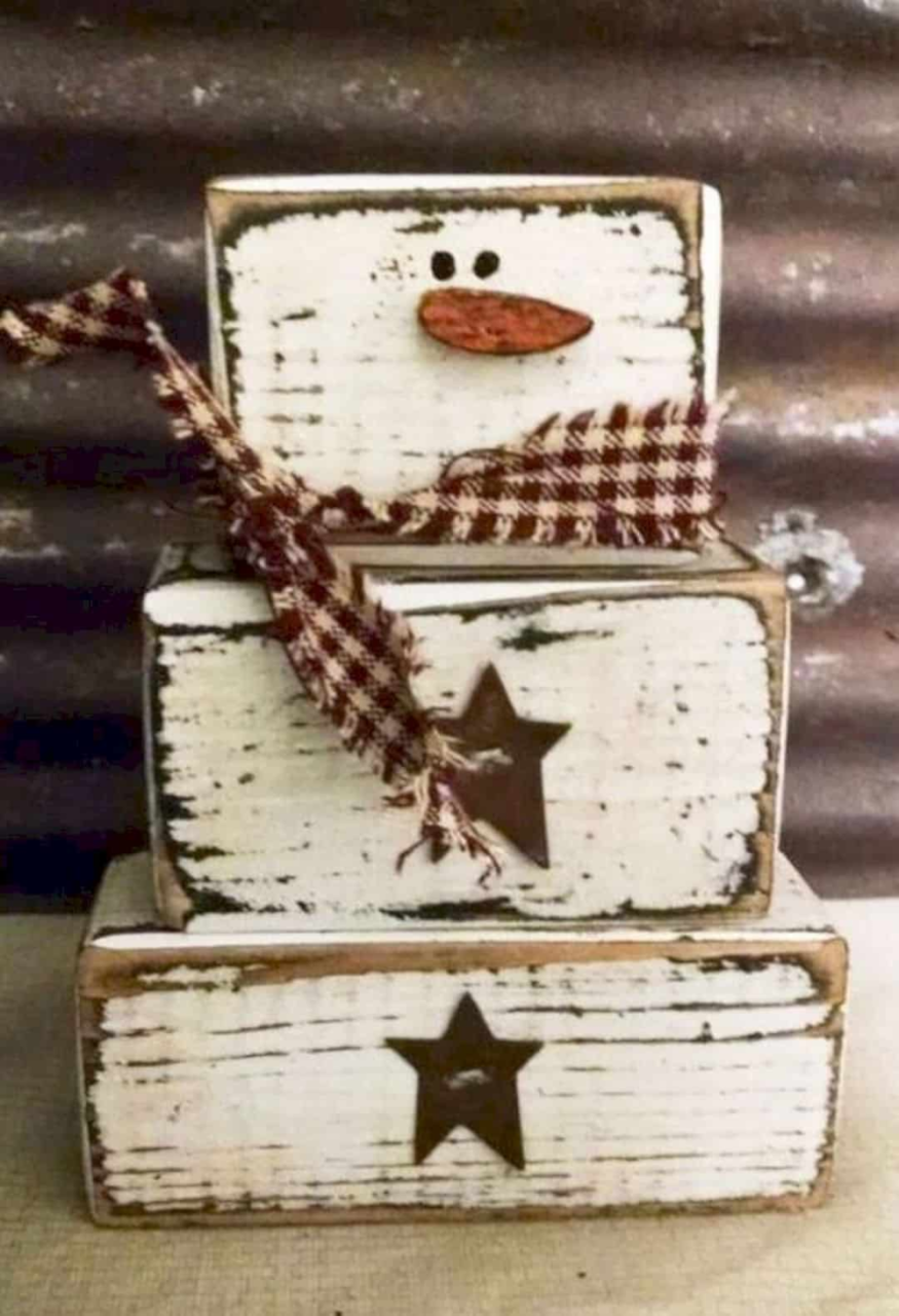 diy primitive christmas decor 16 Unique Primitive Decorating Ideas Christmas wood crafts, Christmas