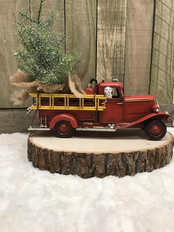 christmas fire truck decor Fire truck fire truck decor Christmas fire truck fire truck with