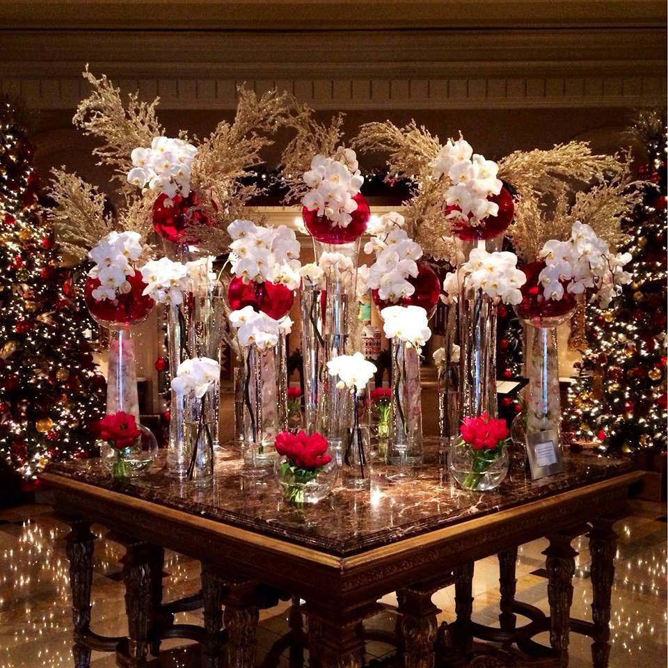 christmas lobby decor ideas The RitzCarlton Dallas "LOBBY LOOK" by Bella Flora of Dallas www