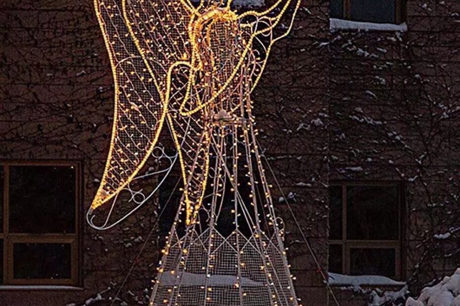 outdoor angel christmas decor Lighted Angel Outdoor Christmas Decorations Evermore Lighting